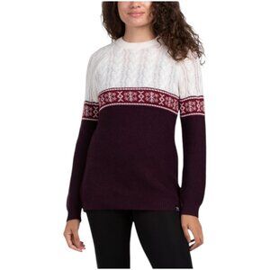 NEVE DESIGNS Brynn Cable Knit Crew Neck Sweater